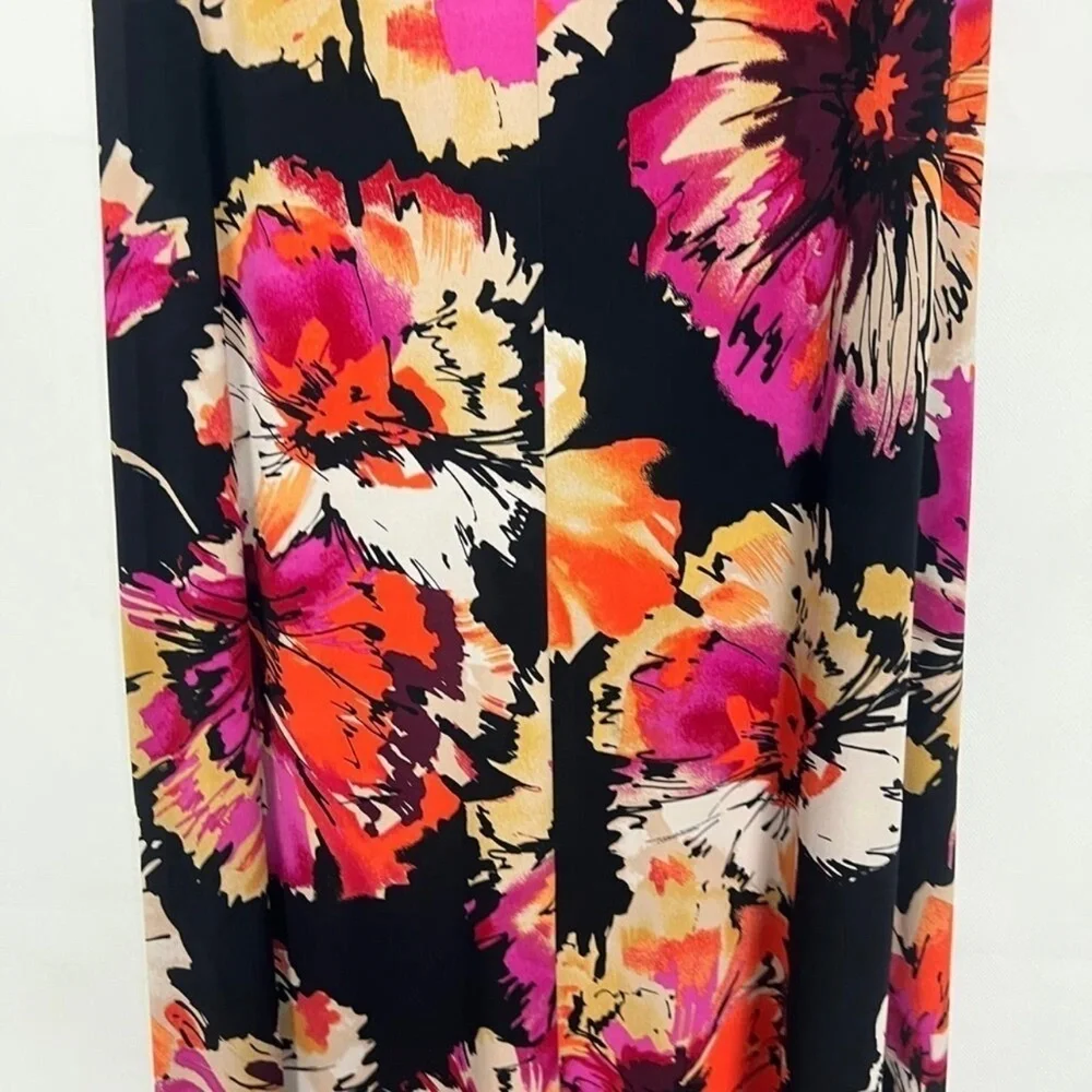 JBS Y2K Vtg Floral Stretch Maxi Skirt Womens M Beachy Coastal Festival Romantic